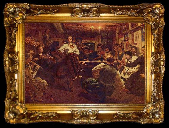 framed  Ilya Repin Party, ta009-2